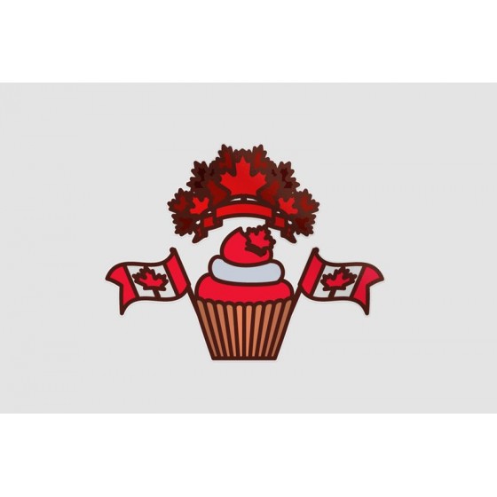 Cupcake And Canada Flag...