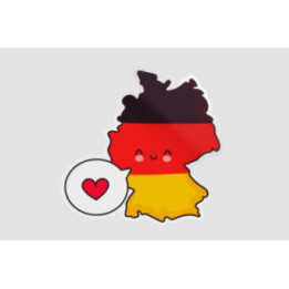 Germany Map Funny Face Style 5 - DecalsHouse