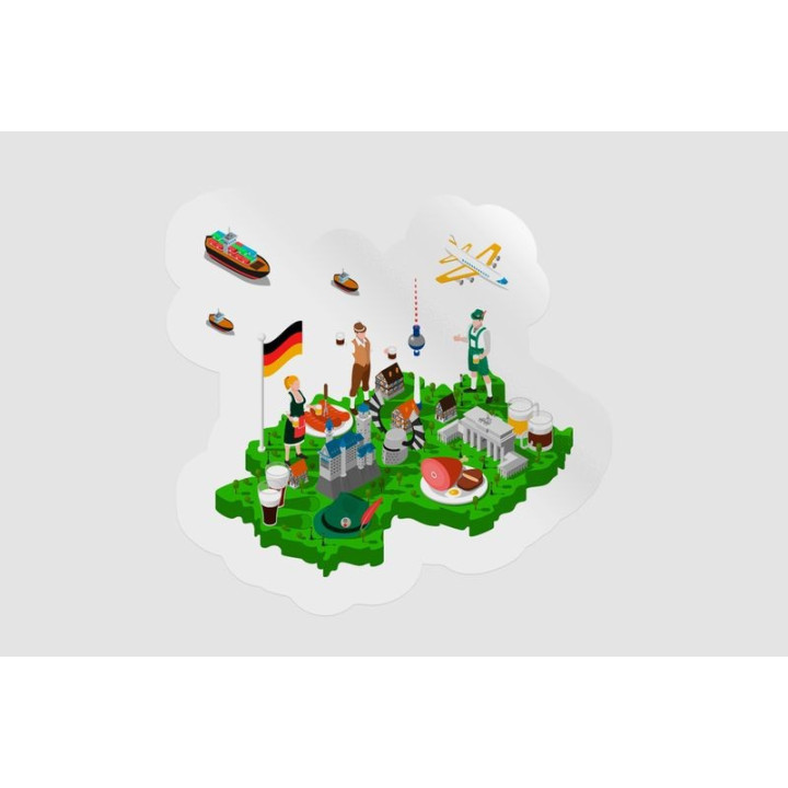 Germany Map Sightseeing - DecalsHouse
