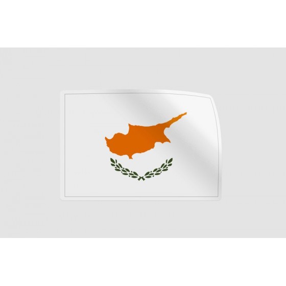 Cyprus Flag Style 3 Sticker