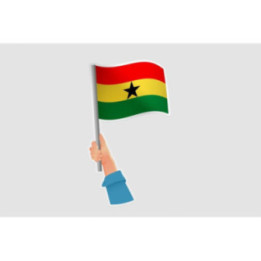 Ghana Flag Hand Style 2 - DecalsHouse