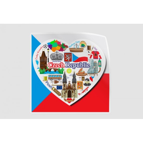 Czech Republic Icons Sticker