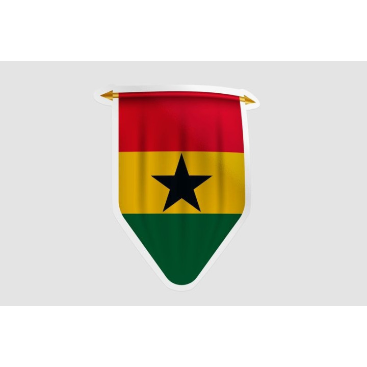 Ghana Flag Pennant Style 6 - DecalsHouse