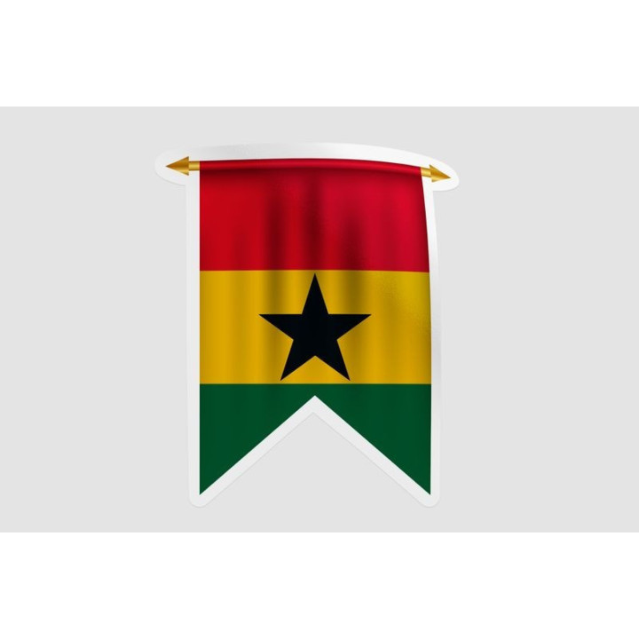 Ghana Flag Pennant Style 7 - DecalsHouse