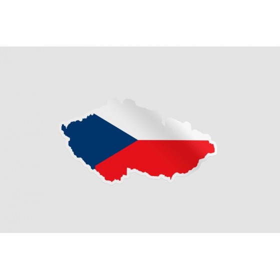 Czech Republic Map Flag 3d