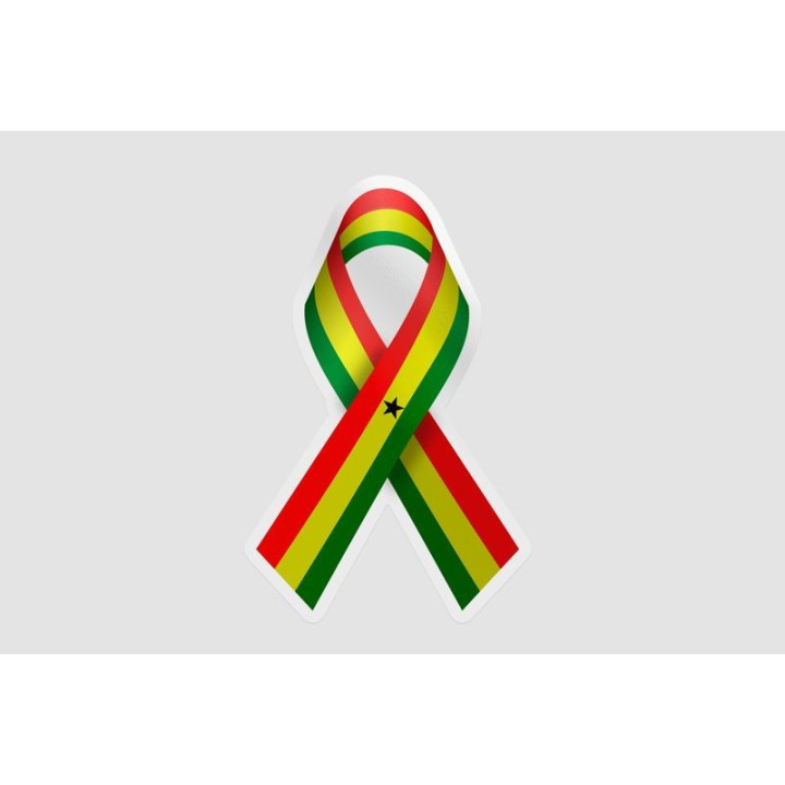 Ghana Flag Ribbon - DecalsHouse