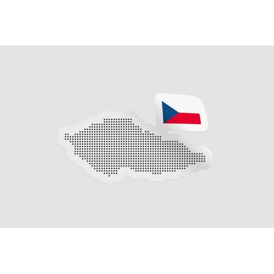 Czech Republic Map Flag