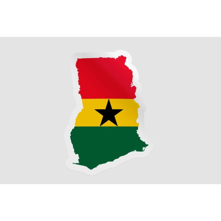 Ghana Map Flag - DecalsHouse