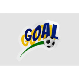 Goal Design In Colors Of Brazil Sticker - DecalsHouse