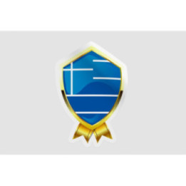 Greece Flag Badge Style 4 - DecalsHouse