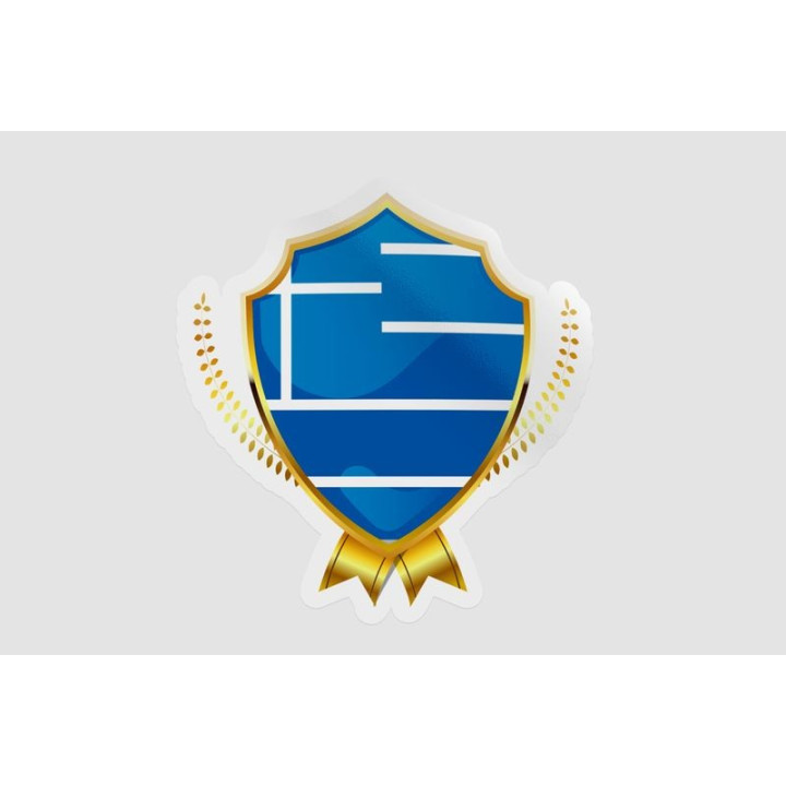 Greece Flag Badge Style 6 - DecalsHouse