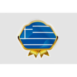 Greece Flag Badge Style 8 - DecalsHouse