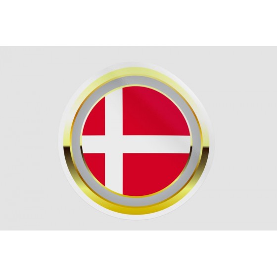 Denmark Flag Badge Style 14...