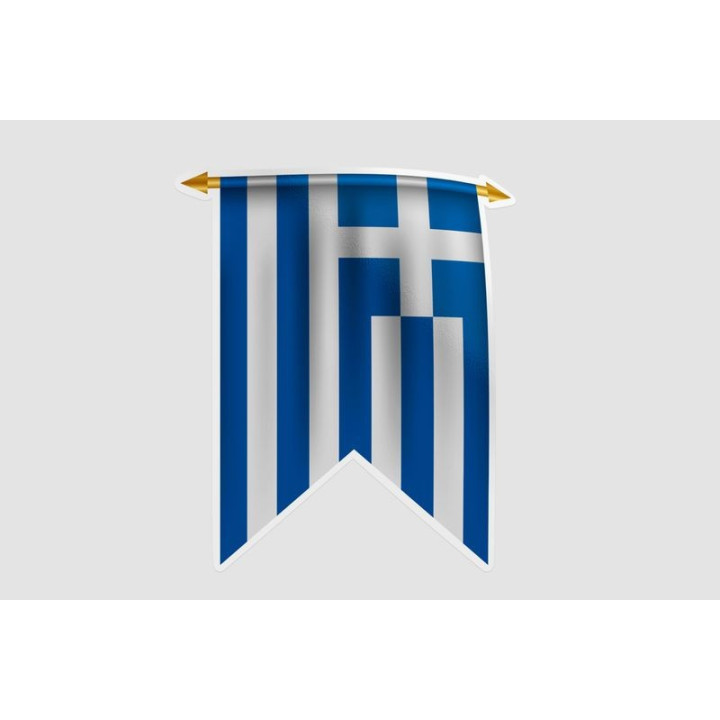 Greece Flag Pennant Style 8 - DecalsHouse