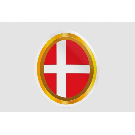 Denmark Flag Badge Style 5...