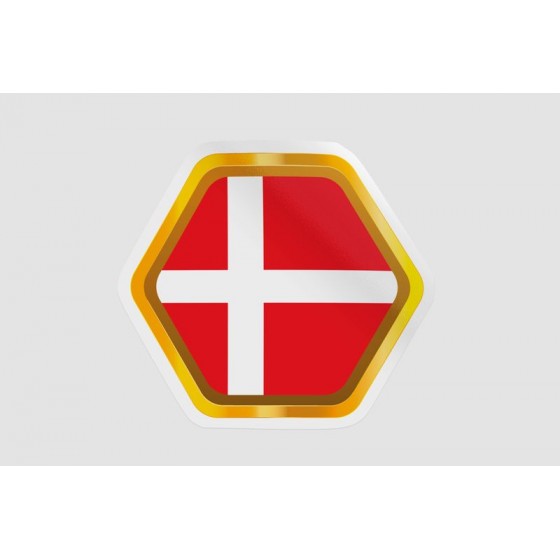 Denmark Flag Badge Style 9...