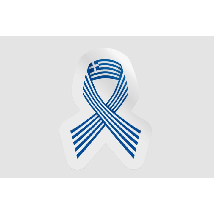 Greece Flag Ribbon Style 2 - DecalsHouse