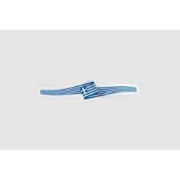 Greece Flag Ribbon Style 3 - DecalsHouse