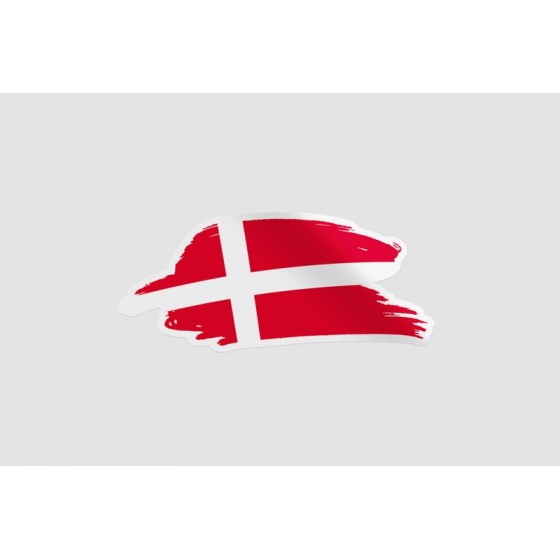 Denmark Flag Brush Sticker