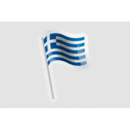 Greece Flag Waving Style 2 - DecalsHouse
