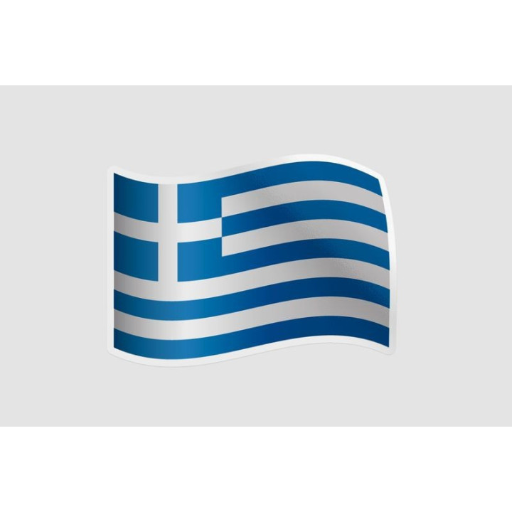 Greece Flag Waving - DecalsHouse
