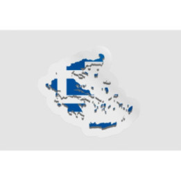 Greece Map Flag - DecalsHouse