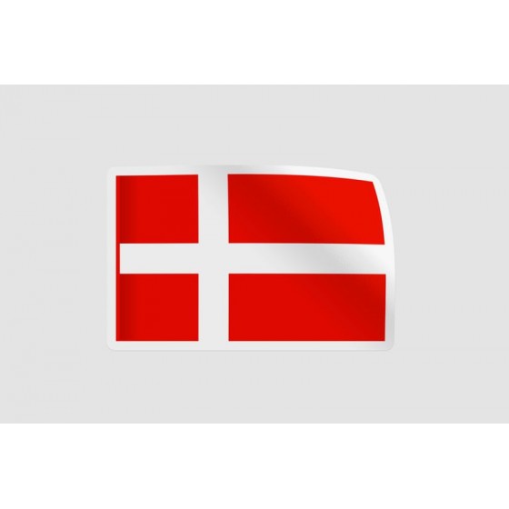 Denmark Flag Style 10 Sticker