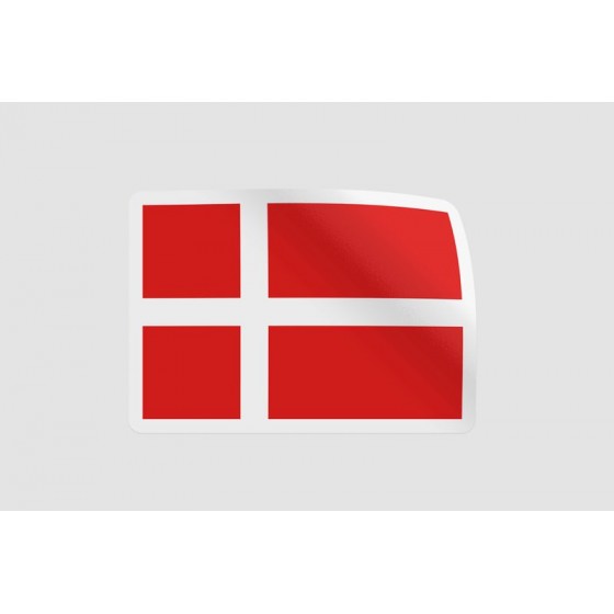 Denmark Flag Style 12 Sticker