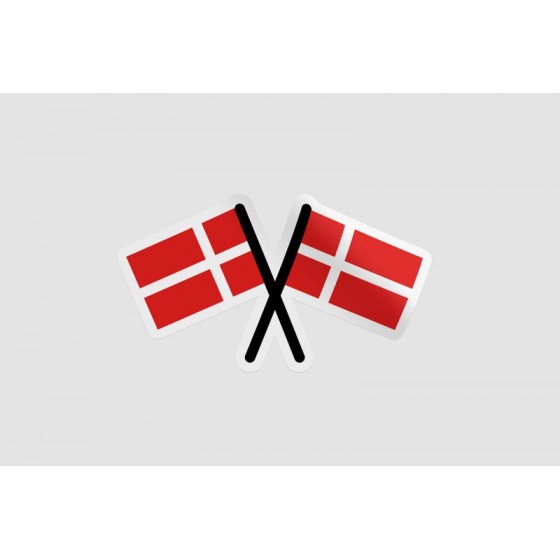 Denmark Flag Style 13 Sticker