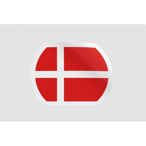 Denmark Flag Style 14 Sticker
