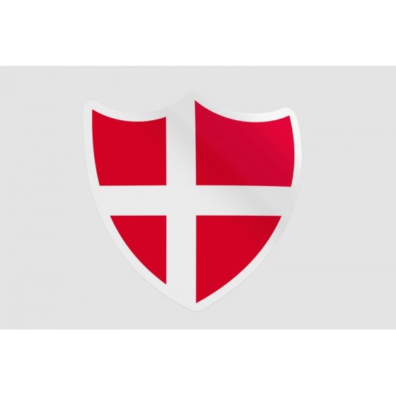 Denmark Flag Style 2 Sticker