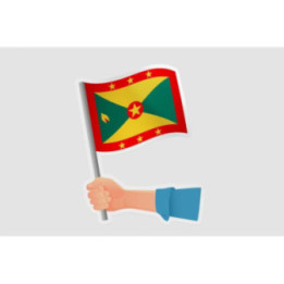 Grenada Flag Hand - DecalsHouse