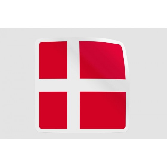 Denmark Flag Style 4 Sticker