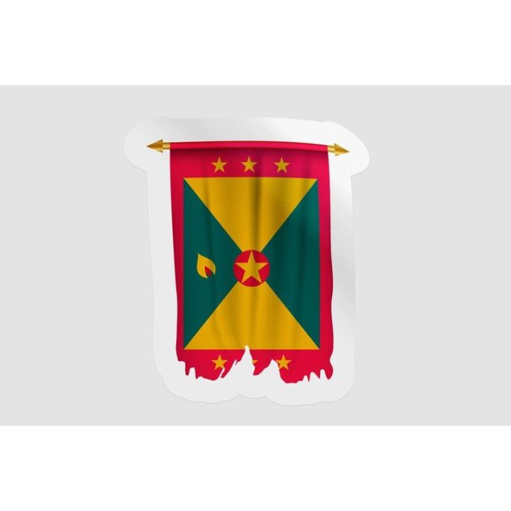 Grenada Flag Pennant Style 2 - DecalsHouse