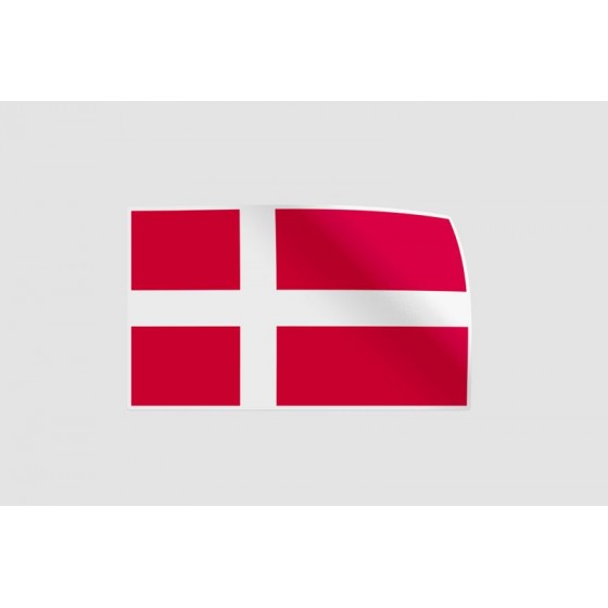 Denmark Flag Style 6 Sticker