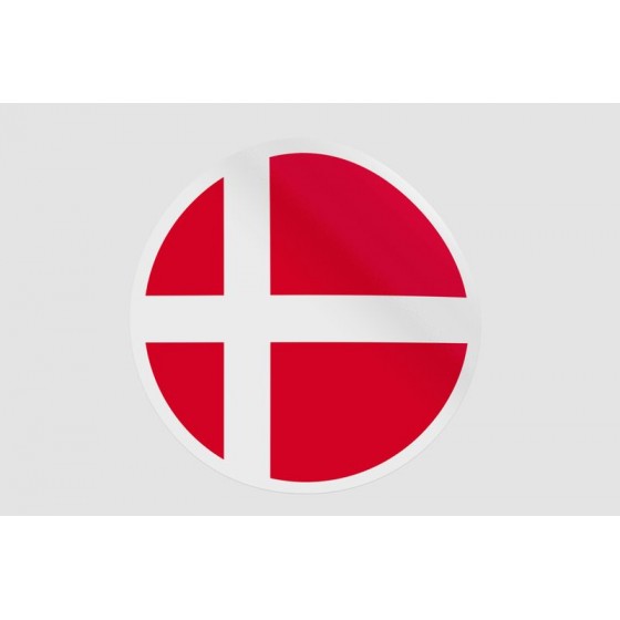 Denmark Flag Style 7 Sticker