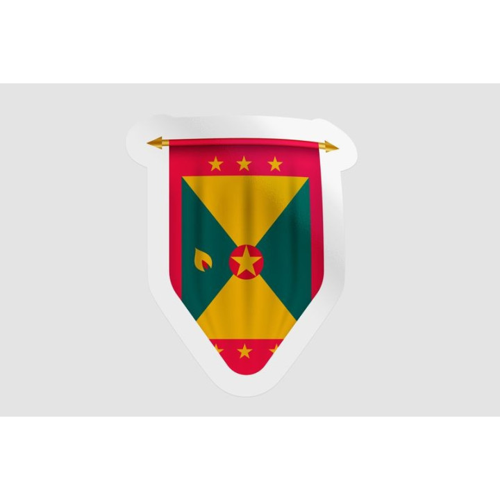 Grenada Flag Pennant Style 6 - DecalsHouse