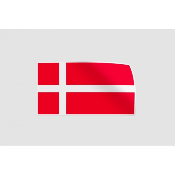 Denmark Flag Style 9 Sticker