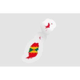 Grenada Map Flag - DecalsHouse