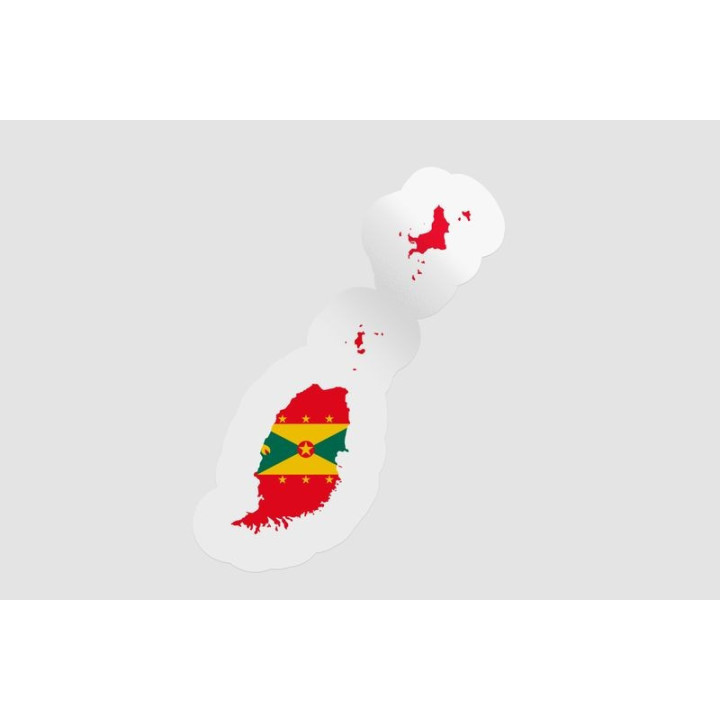 Grenada Map Flag - DecalsHouse