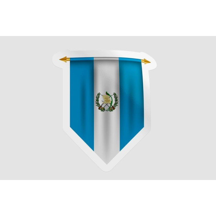 Guatemala Flag Pennant Style 8 - DecalsHouse