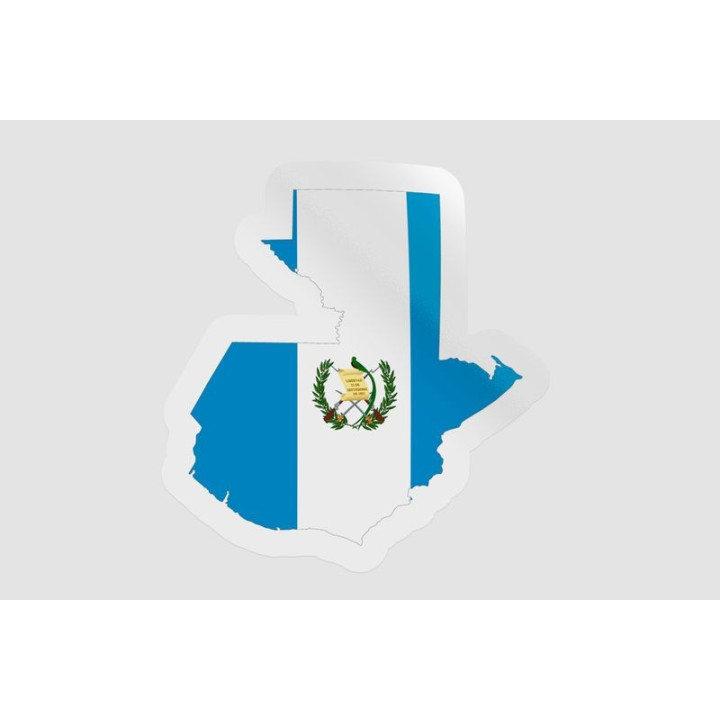 Guatemala Map Flag Style 3 - DecalsHouse