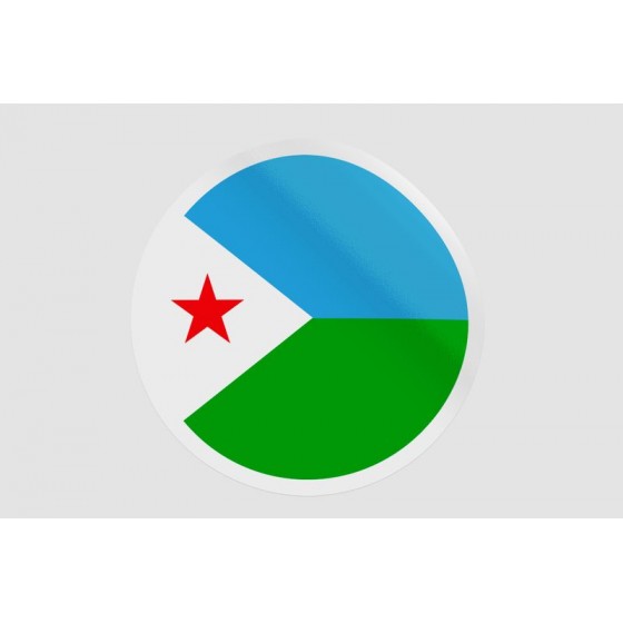 Djibouti Flag Badge Sticker