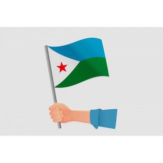 Djibouti Flag Hands Style 2...