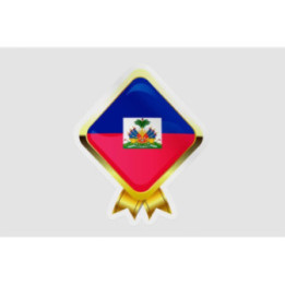 Haiti Flag Badge - DecalsHouse