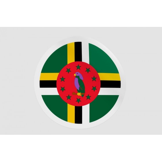 Dominica Flag Badge Style 2...