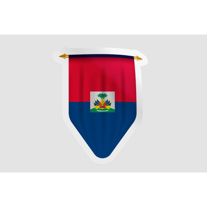 Haiti Flag Pennant Style 7 - DecalsHouse
