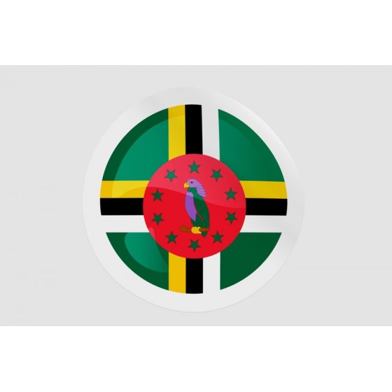 Dominica Flag Badge Style 6...