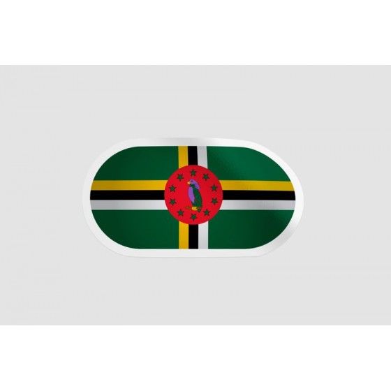 Dominica Flag Badge Style 7...
