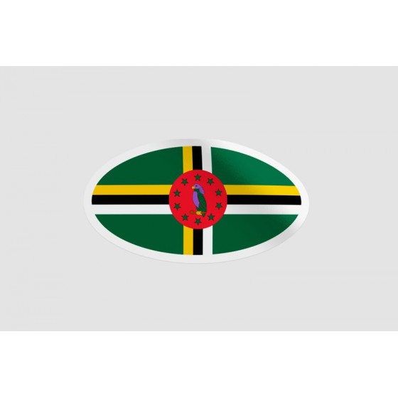 Dominica Flag Badge Style 8...